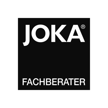 Logo JOKA Fachberater auf schwarzem Hintergrund.